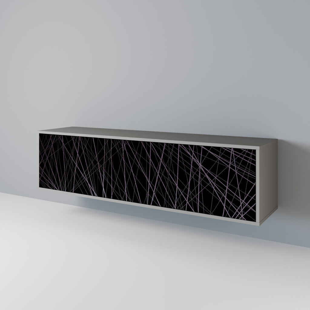 SHIMMER SPIDERGRAM Móvel de TV com 3 Portas em Acabamento Cinzento