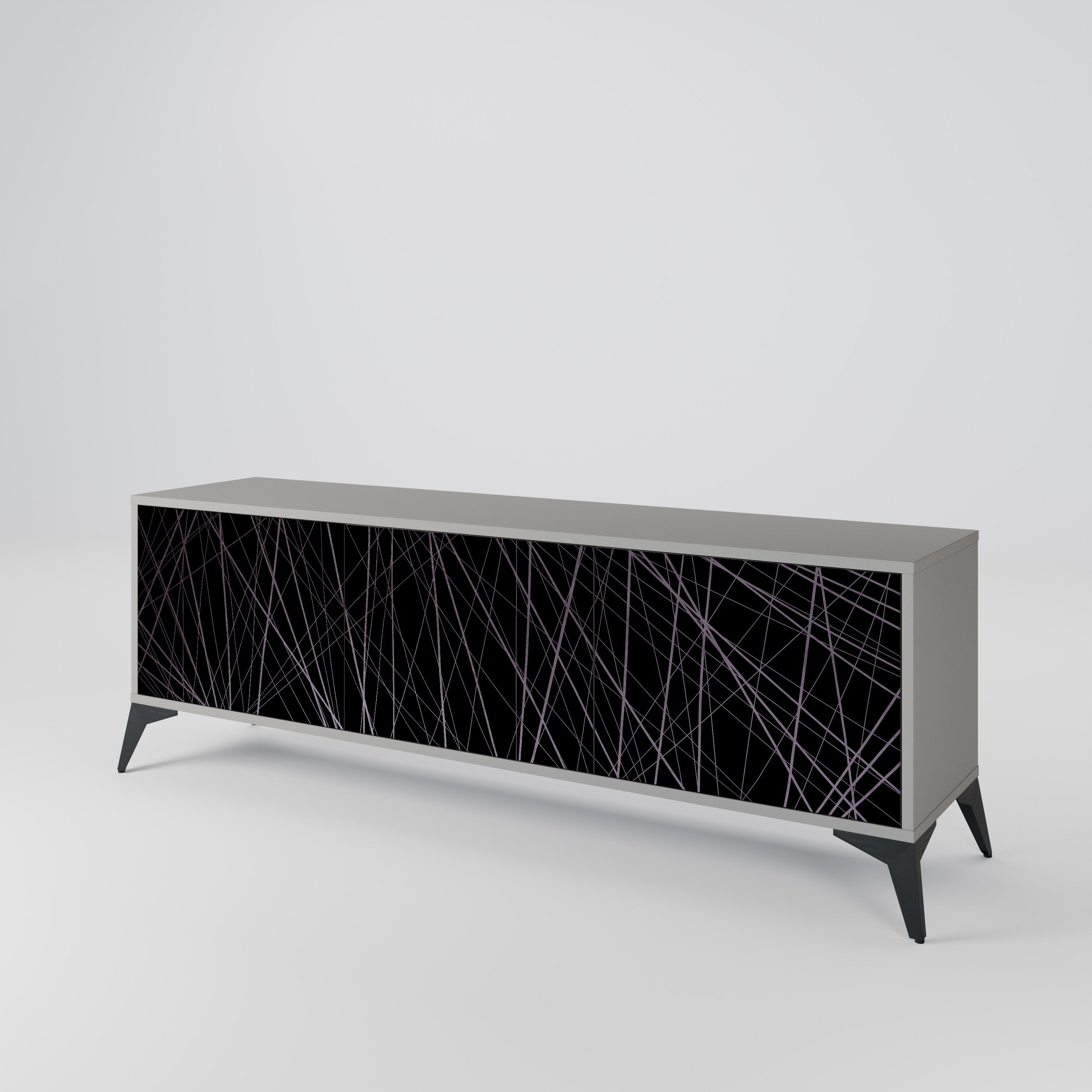 SHIMMER SPIDERGRAM 3-Door TV Cabinet
