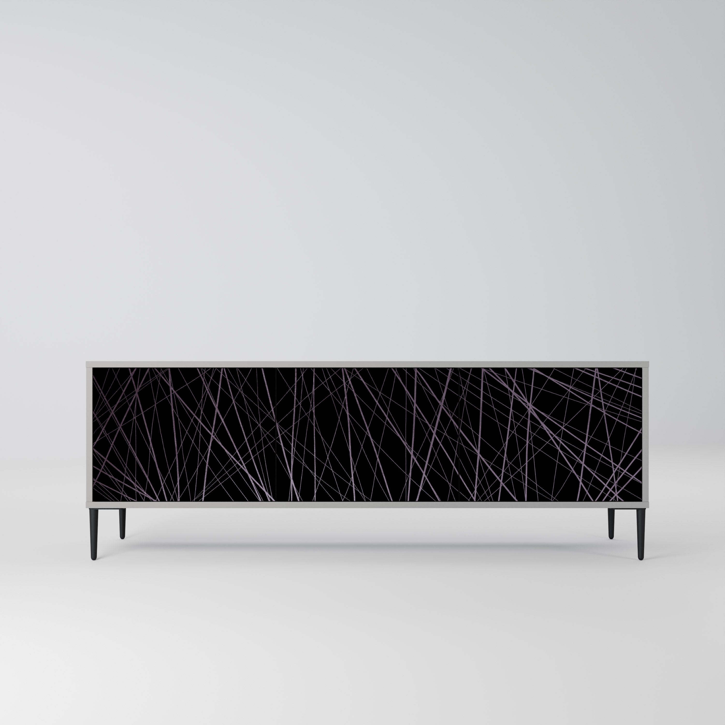 SHIMMER SPIDERGRAM Móvel de TV com 3 Portas em Acabamento Cinzento