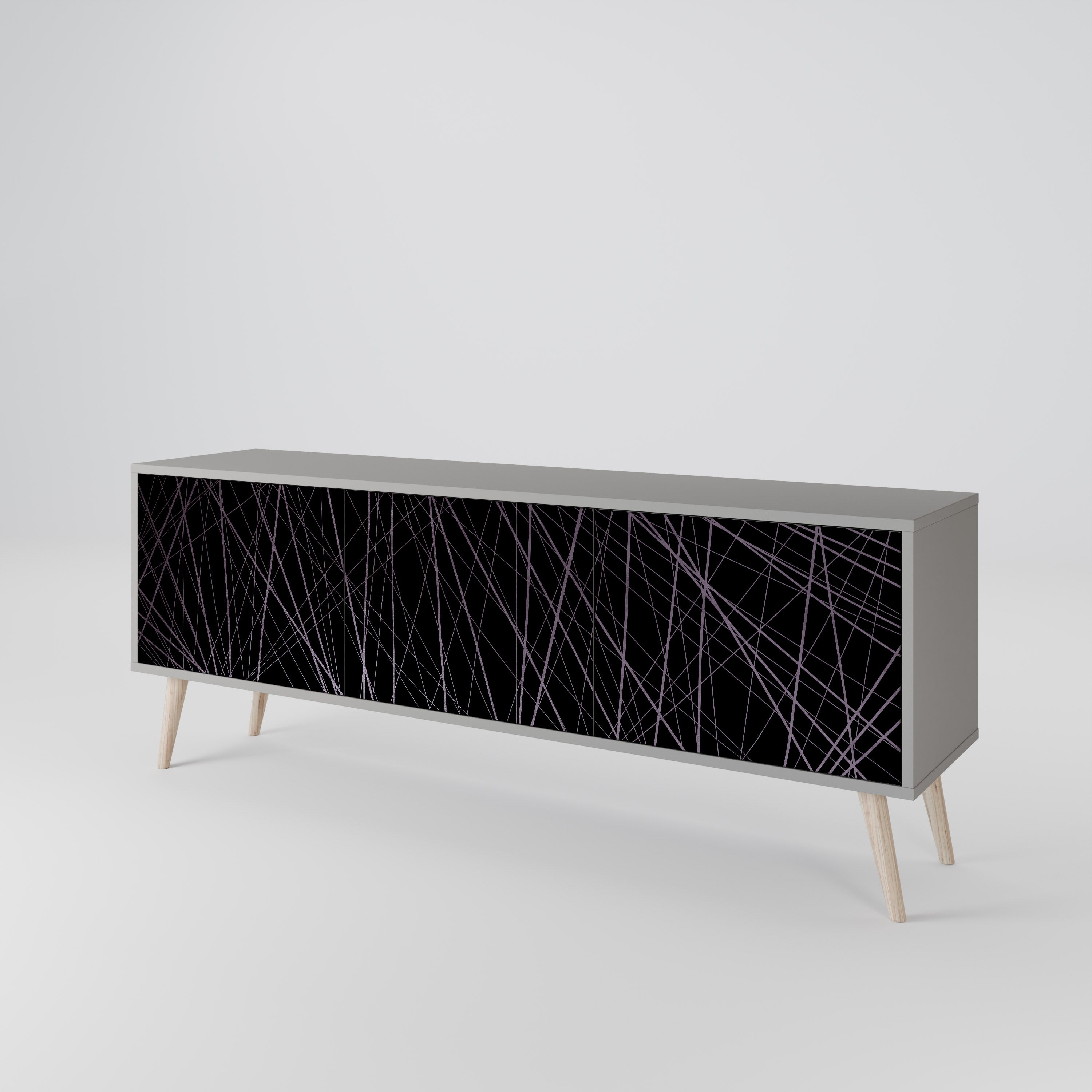 SHIMMER SPIDERGRAM 3-Door TV Cabinet