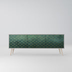 TESSELATED GREENERY Móvel de TV com 3 Portas em Acabamento Cinzento