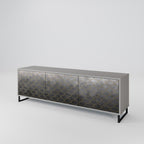 TESSELATED GRAYISH Móvel de TV com 3 Portas em Acabamento Cinzento