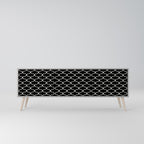 TESSELATED BLACKNESS Móvel de TV com 3 Portas em Acabamento Cinzento