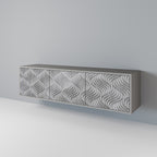 CONCRETE MOVEMENT Móvel de TV com 3 Portas em Acabamento Cinzento