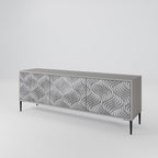 CONCRETE MOVEMENT Móvel de TV com 3 Portas em Acabamento Cinzento