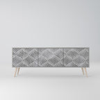 CONCRETE MOVEMENT Móvel de TV com 3 Portas em Acabamento Cinzento