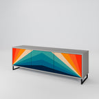 PRISM CONCUSSION Móvel de TV com 3 Portas em Acabamento Cinzento