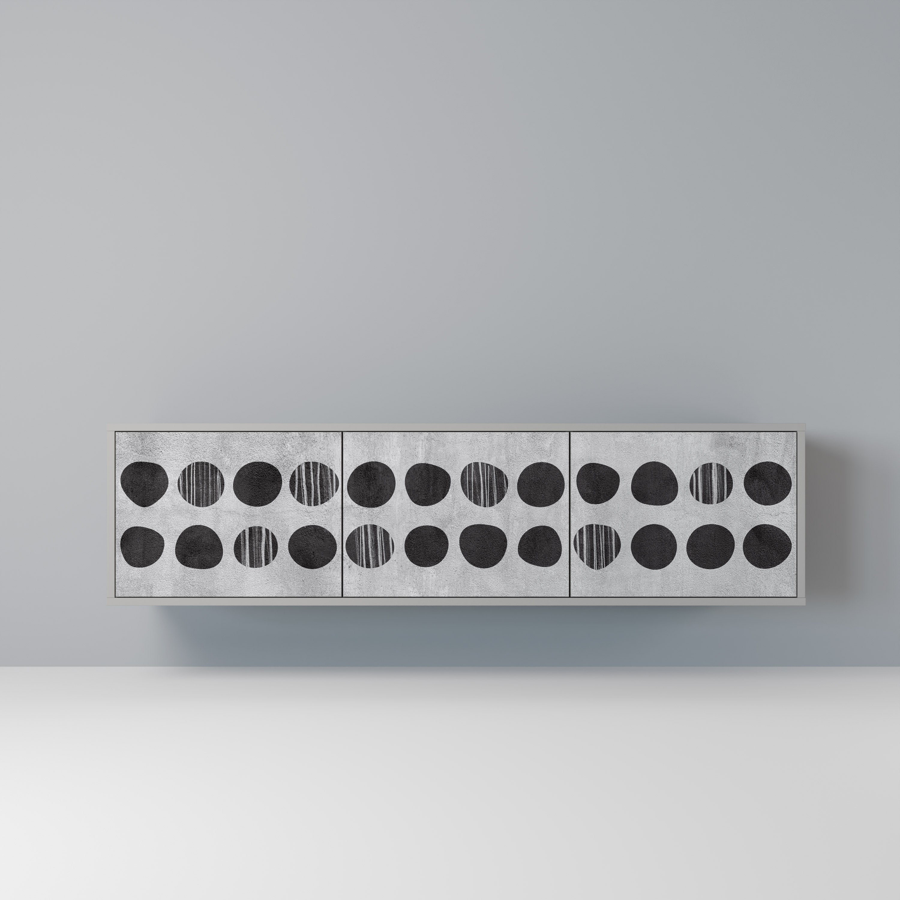 GHOSTLY GRADIENTS Móvel de TV com 3 Portas em Acabamento Cinzento