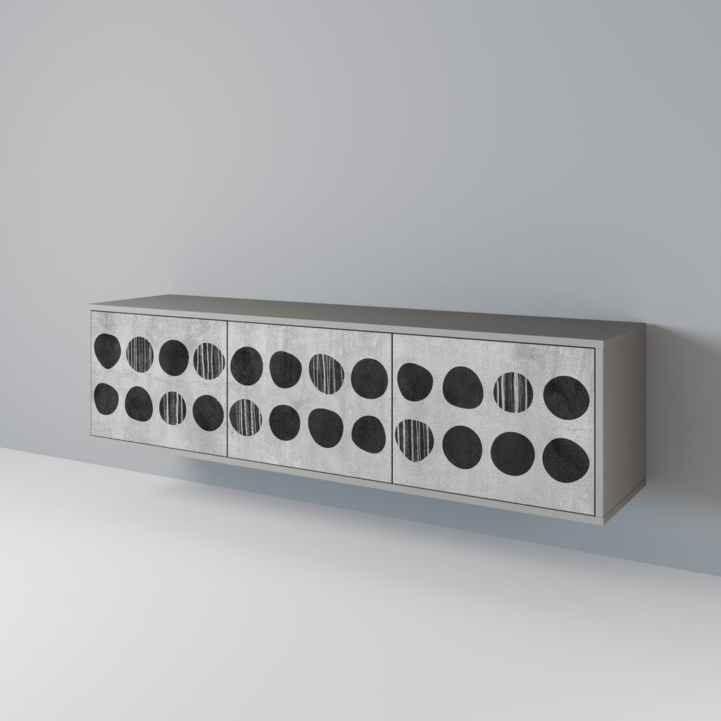 GHOSTLY GRADIENTS Móvel de TV com 3 Portas em Acabamento Cinzento