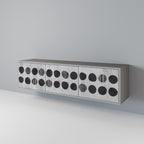 GHOSTLY GRADIENTS Móvel de TV com 3 Portas em Acabamento Cinzento