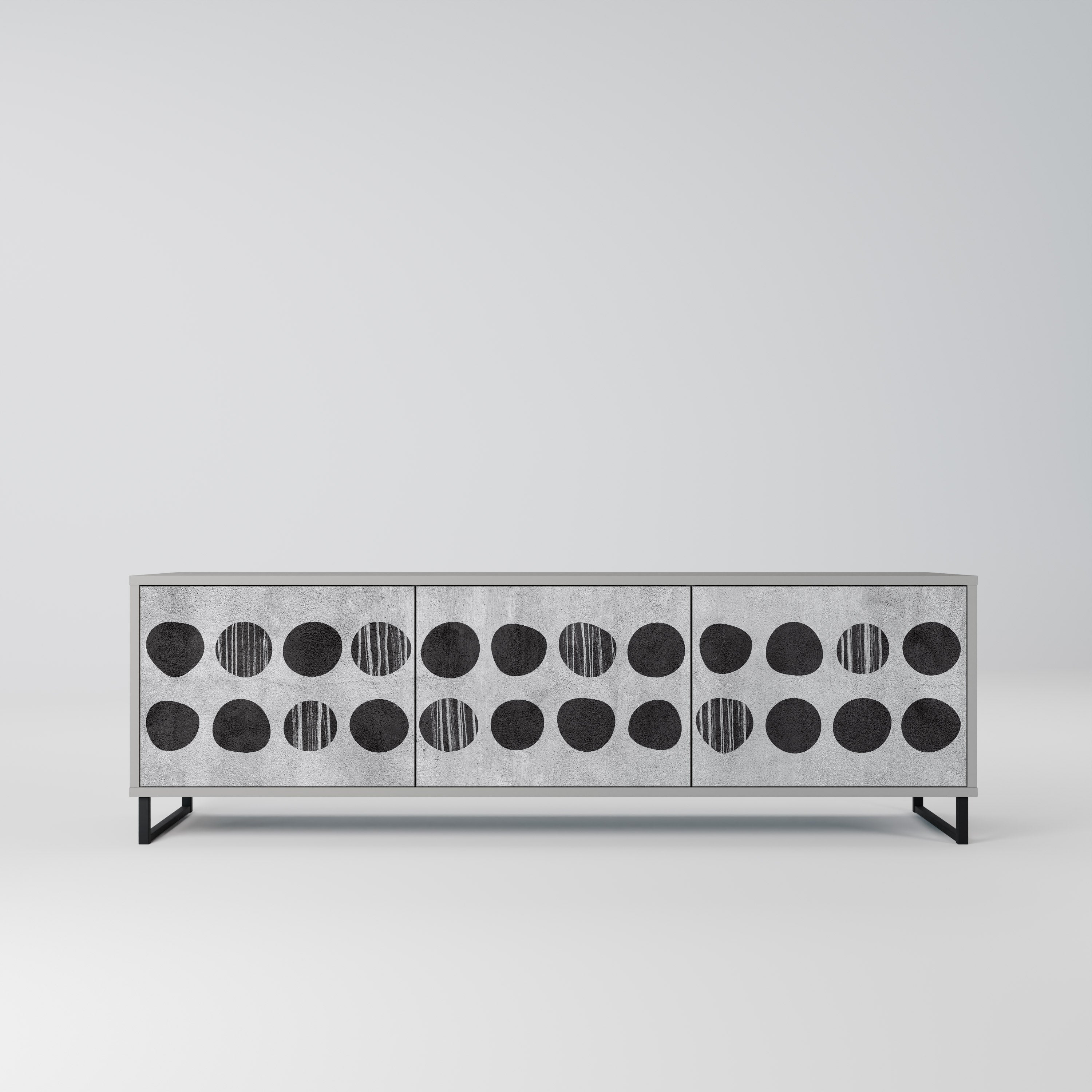 GHOSTLY GRADIENTS Móvel de TV com 3 Portas em Acabamento Cinzento