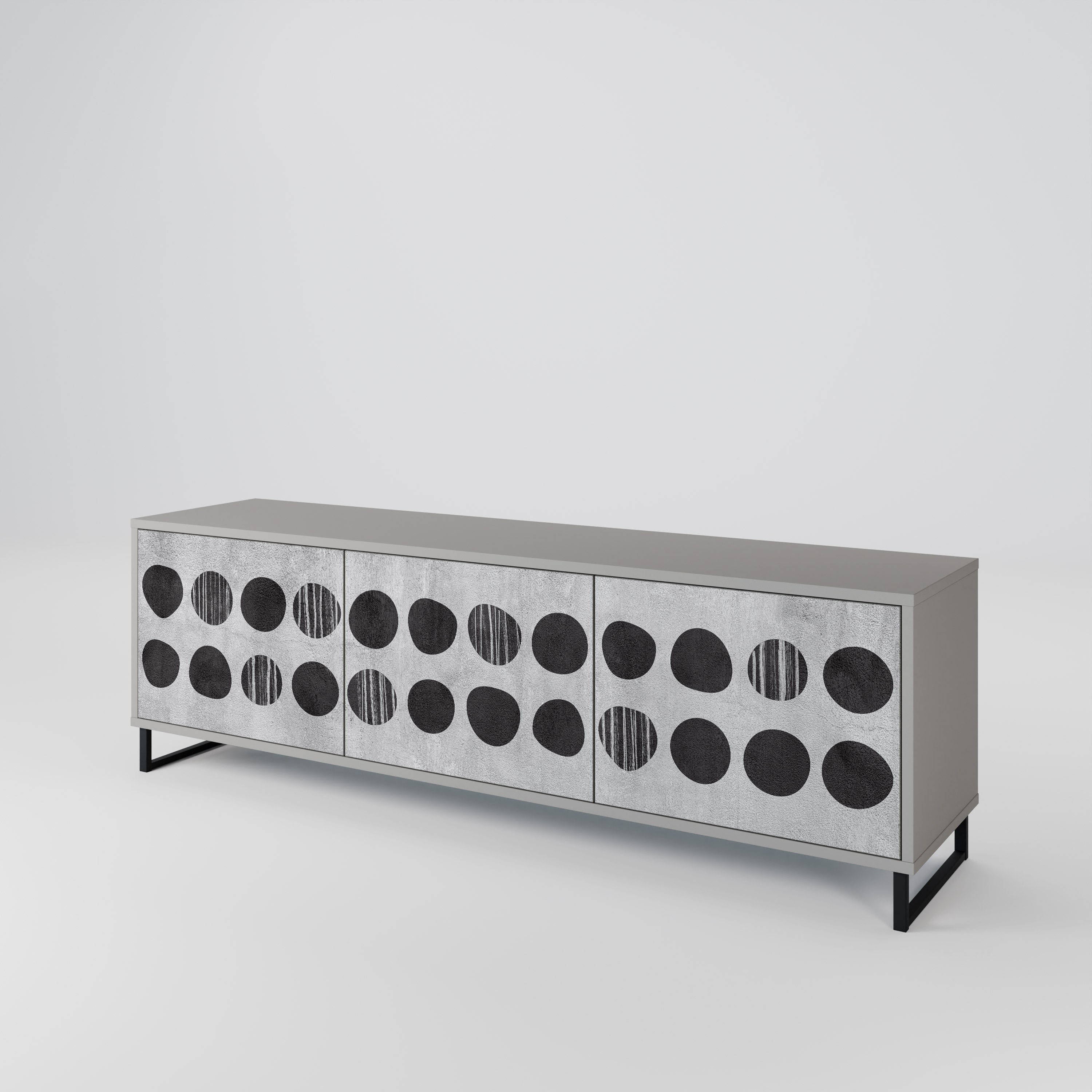 GHOSTLY GRADIENTS Móvel de TV com 3 Portas em Acabamento Cinzento