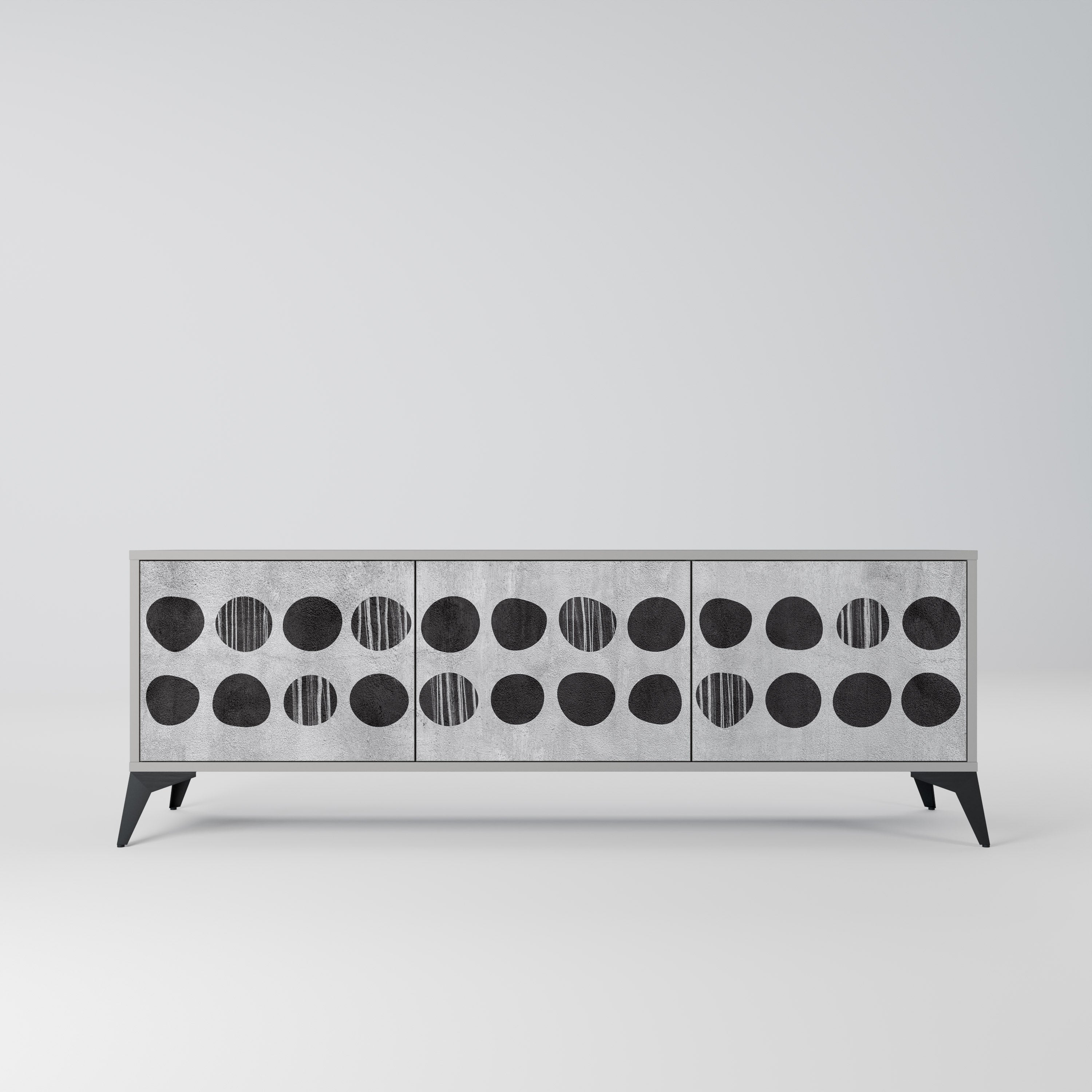 GHOSTLY GRADIENTS Móvel de TV com 3 Portas em Acabamento Cinzento