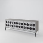 GHOSTLY GRADIENTS Móvel de TV com 3 Portas em Acabamento Cinzento