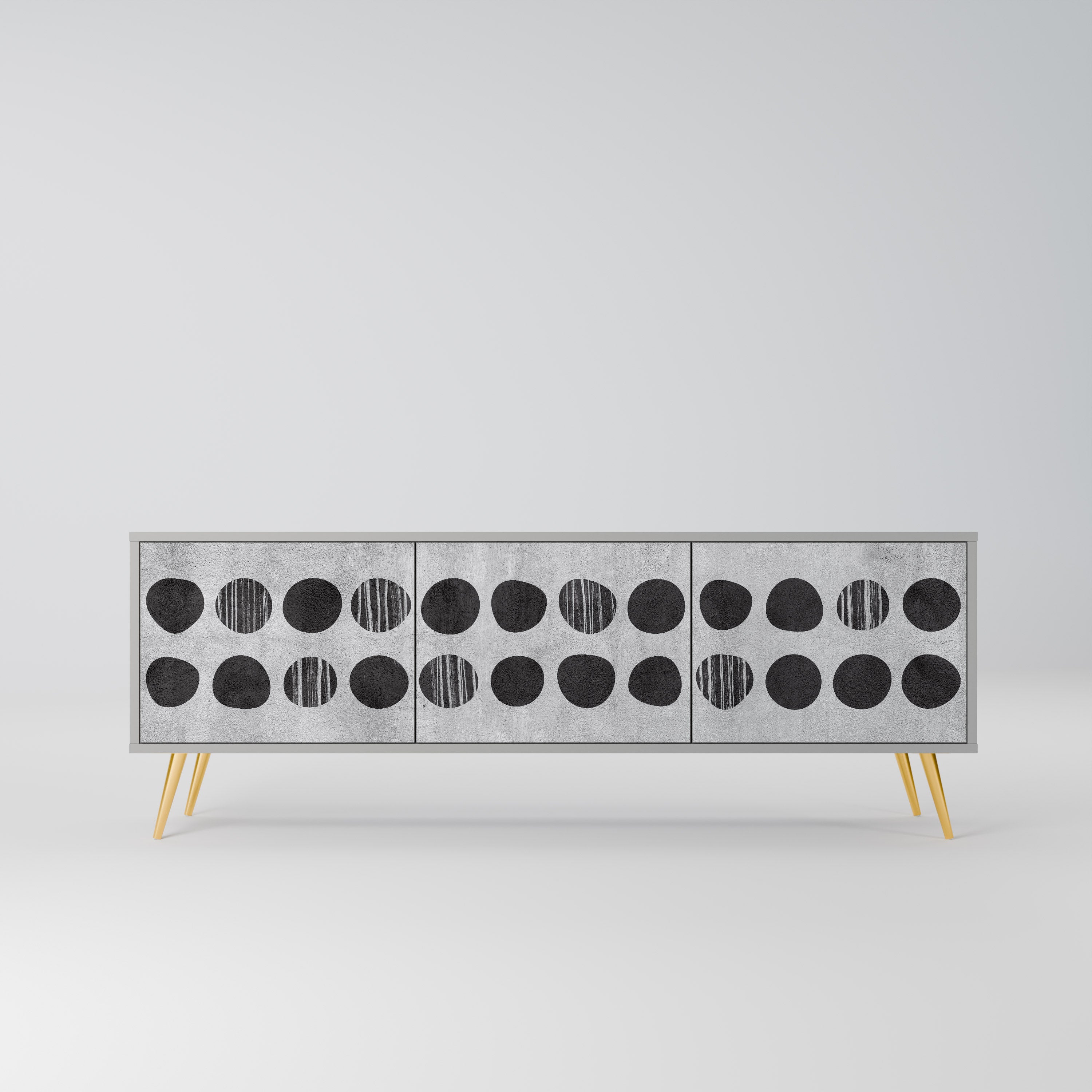 GHOSTLY GRADIENTS Móvel de TV com 3 Portas em Acabamento Cinzento