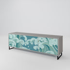 ASIAN SWAY Móvel de TV com 3 Portas em Acabamento Cinzento