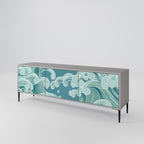 ASIAN SWAY Móvel de TV com 3 Portas em Acabamento Cinzento