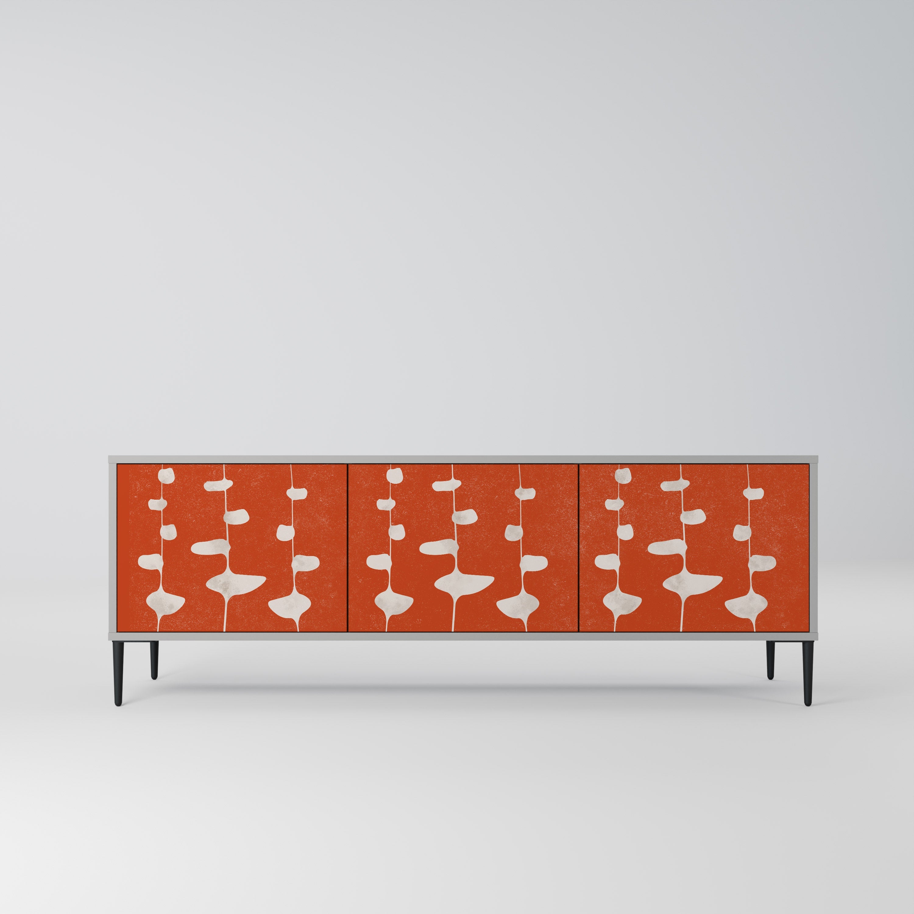 COURAGE MOLD Móvel de TV com 3 Portas em Acabamento Cinzento