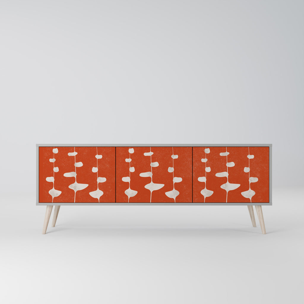 COURAGE MOLD Móvel de TV com 3 Portas em Acabamento Cinzento