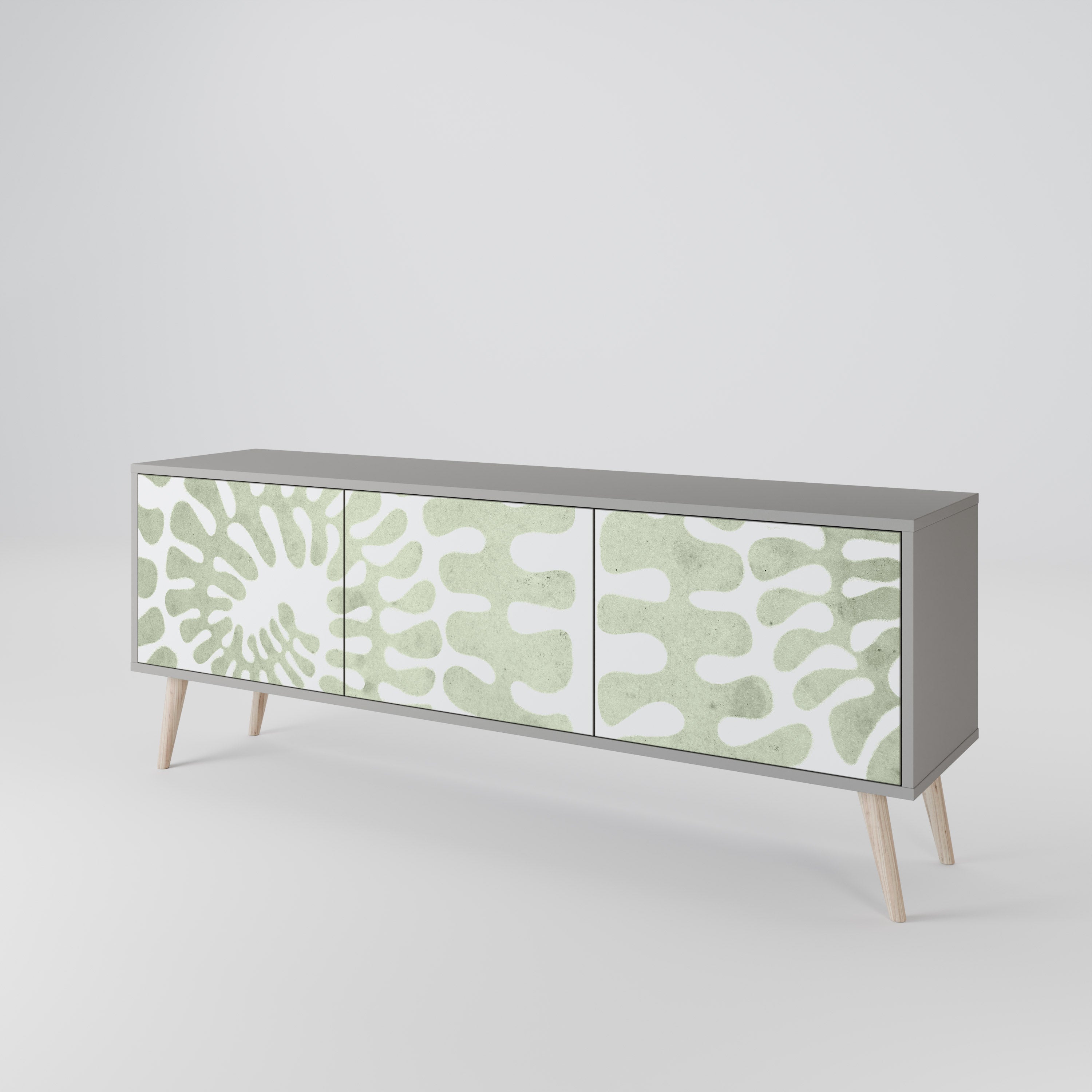 HELIX DANCE Móvel de TV com 3 Portas em Acabamento Cinzento