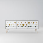 VIVID TONE Móvel de TV com 3 Portas em Acabamento Cinzento