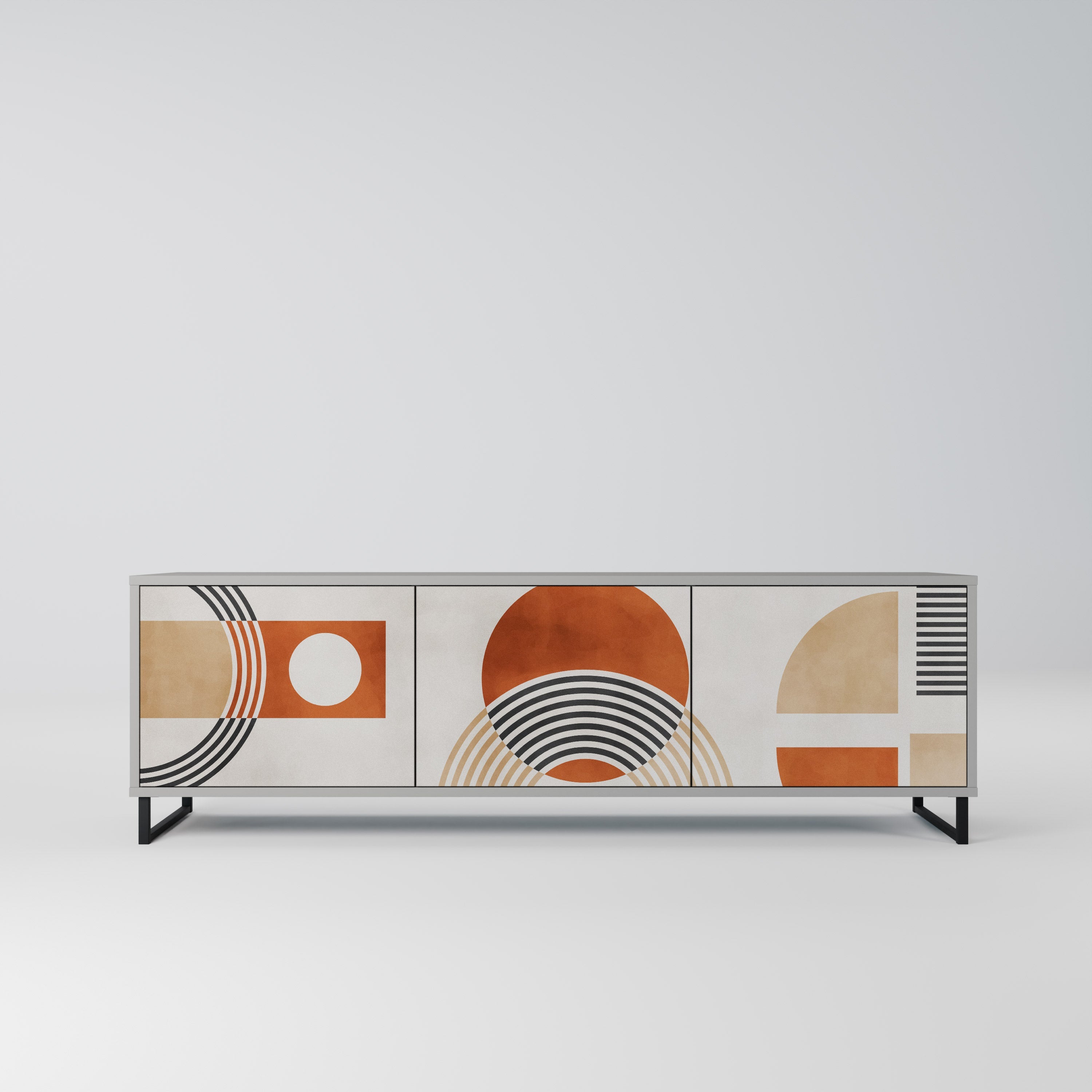 SPACE AROUND Móvel de TV com 3 Portas em Acabamento Cinzento