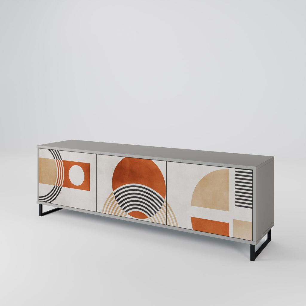 SPACE AROUND Móvel de TV com 3 Portas em Acabamento Cinzento