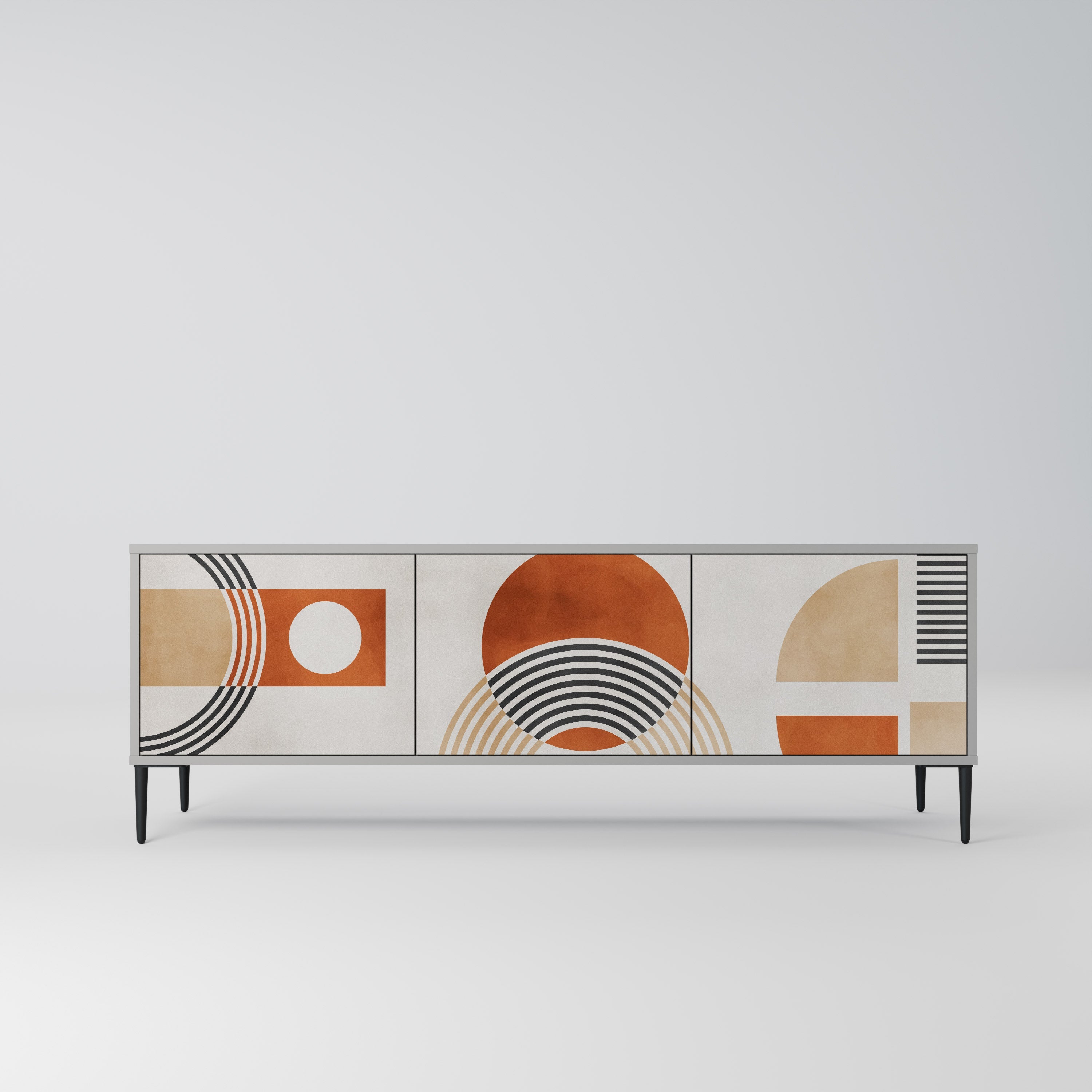 SPACE AROUND Móvel de TV com 3 Portas em Acabamento Cinzento