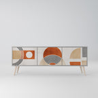 SPACE AROUND Móvel de TV com 3 Portas em Acabamento Cinzento