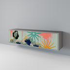 KANAGAWA BEAUTY Móvel de TV com 3 Portas em Acabamento Cinzento