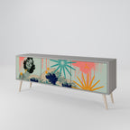 KANAGAWA BEAUTY Móvel de TV com 3 Portas em Acabamento Cinzento