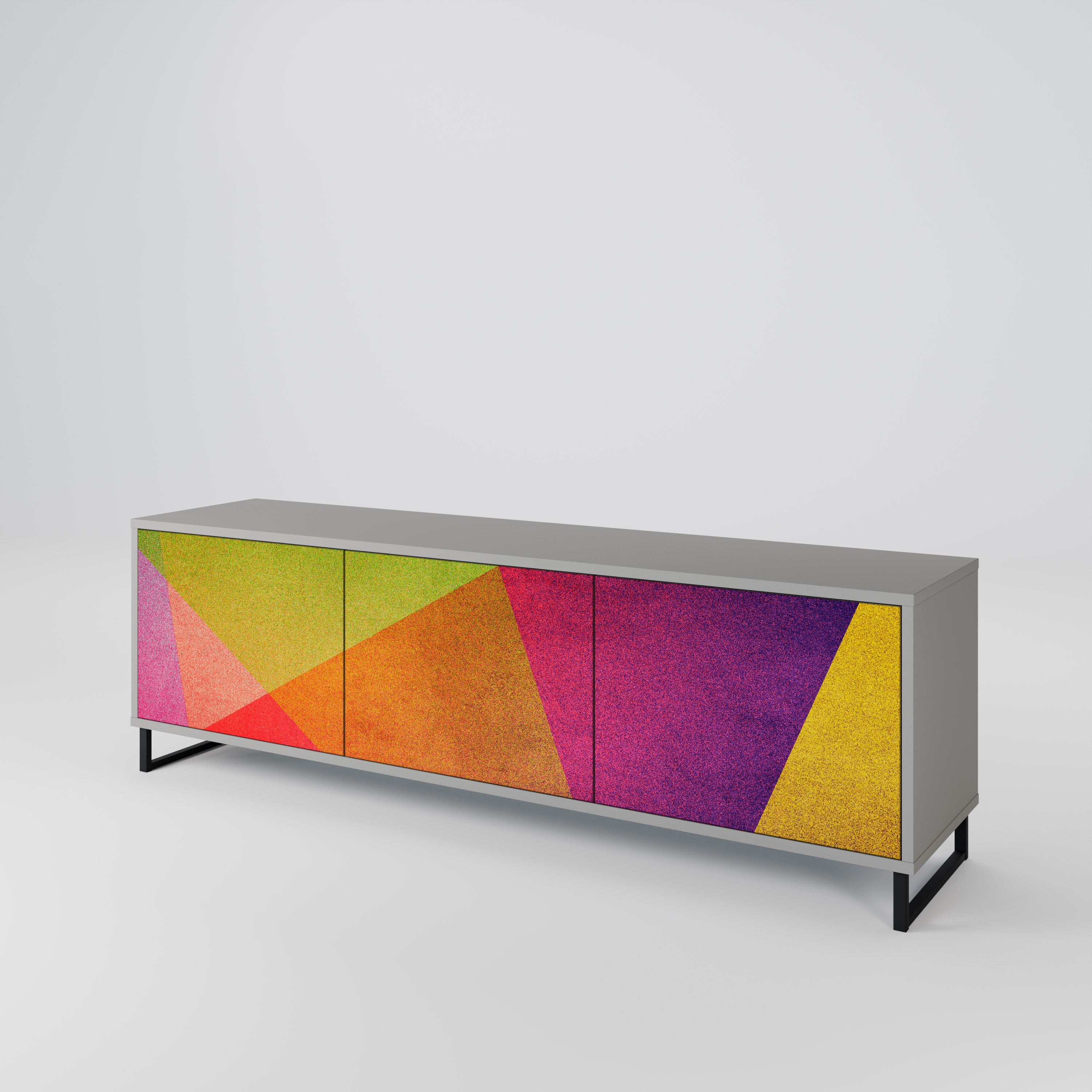 VIVID GEOMETRY Móvel de TV de 3 Portas