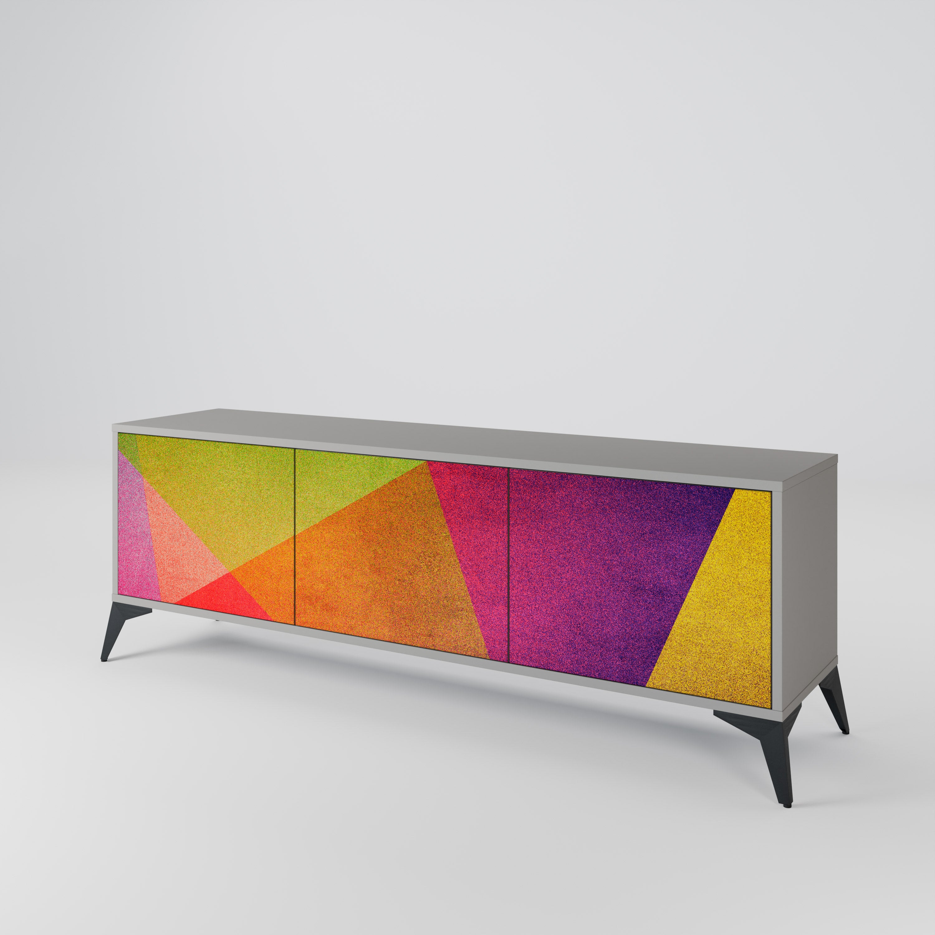 VIVID GEOMETRY Móvel de TV de 3 Portas