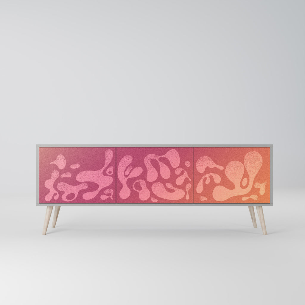 IRREGULAR PINK Móvel de TV com 3 Portas em Acabamento Cinzento