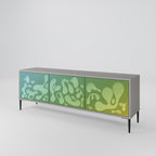 IRREGULAR BLUE Móvel de TV com 3 Portas em Acabamento Cinzento