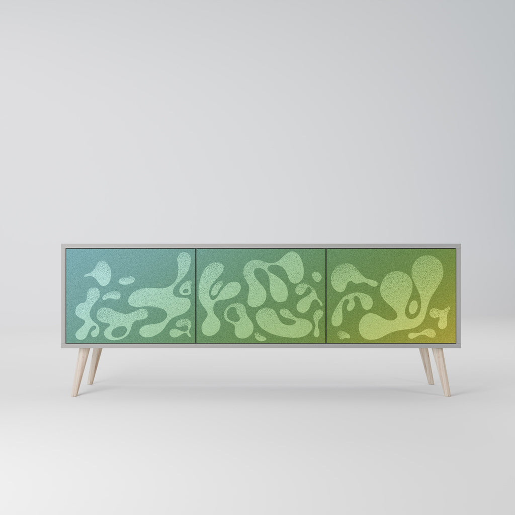 IRREGULAR BLUE Móvel de TV com 3 Portas em Acabamento Cinzento