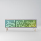 IRREGULAR BLUE Móvel de TV com 3 Portas em Acabamento Cinzento