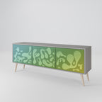 IRREGULAR BLUE Móvel de TV com 3 Portas em Acabamento Cinzento