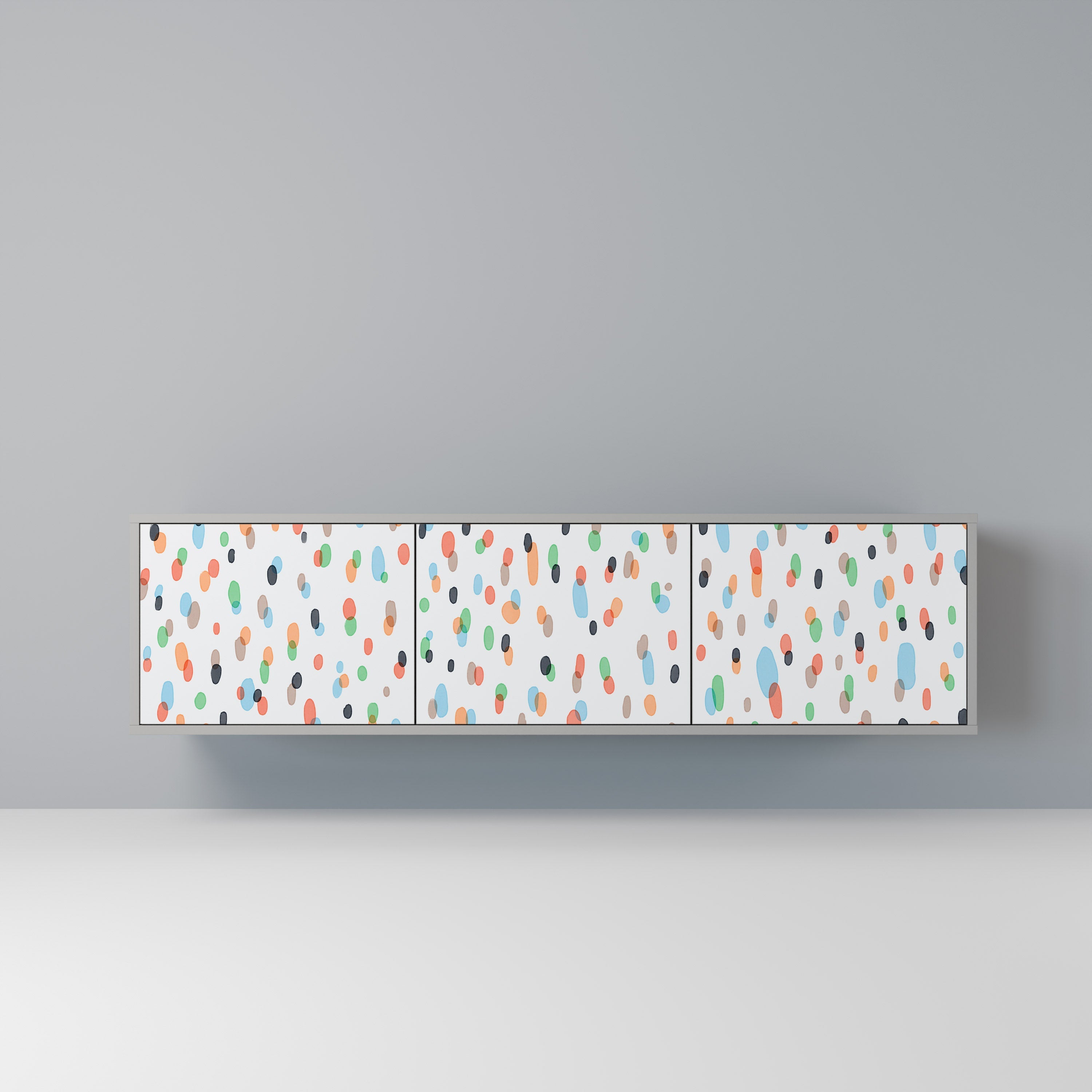 ENERGETIC SPOTS Móvel de TV com 3 Portas em Acabamento Cinzento