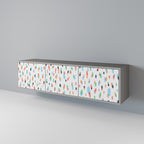 ENERGETIC SPOTS Móvel de TV com 3 Portas em Acabamento Cinzento