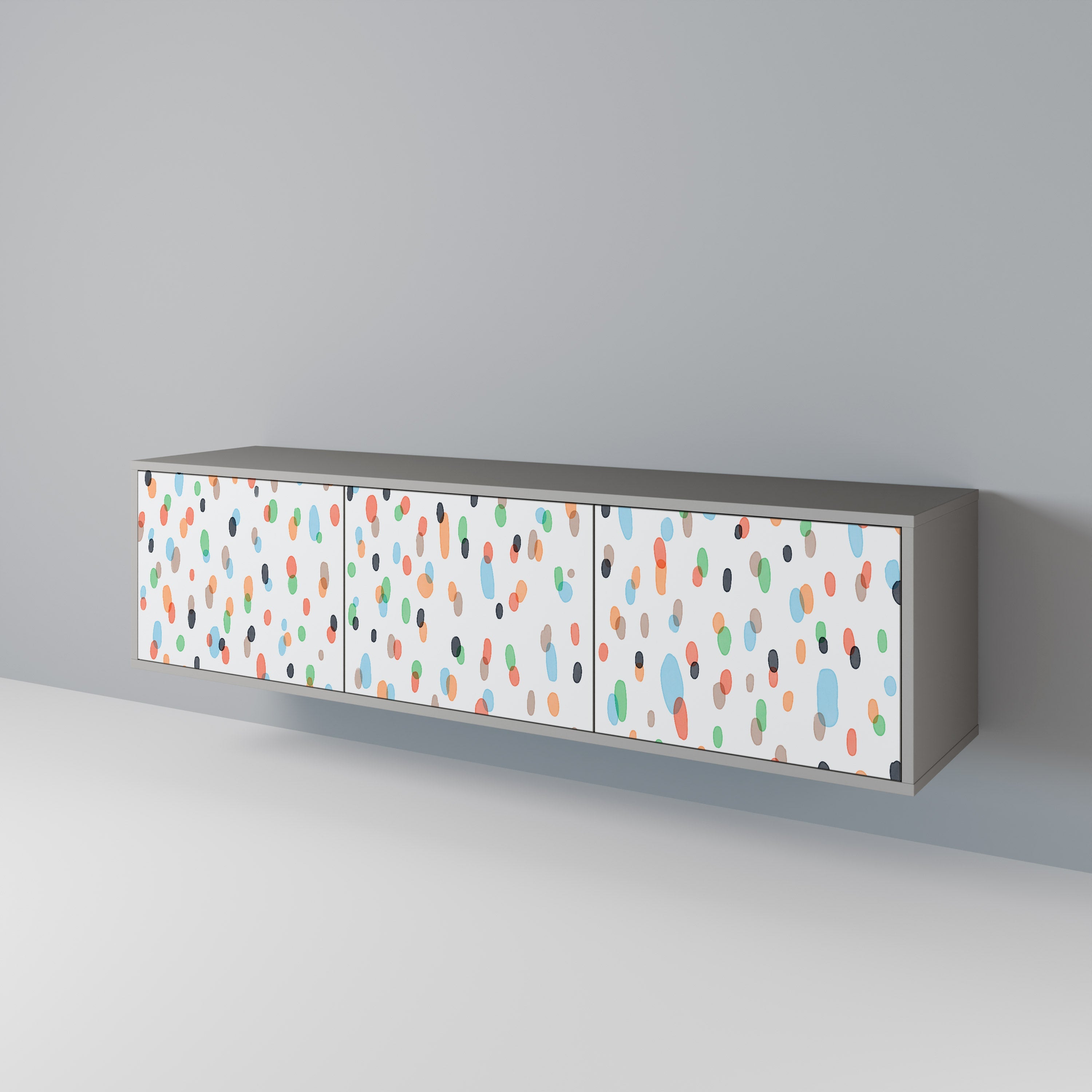 ENERGETIC SPOTS Móvel de TV com 3 Portas em Acabamento Cinzento