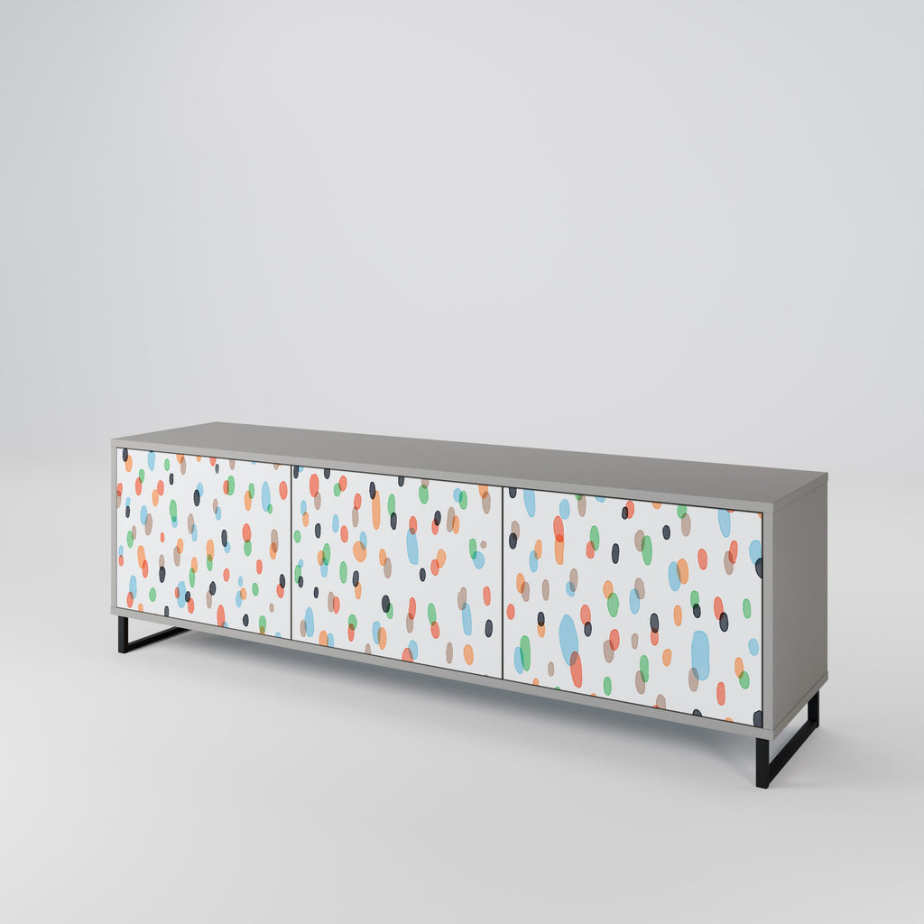 ENERGETIC SPOTS Móvel de TV com 3 Portas em Acabamento Cinzento