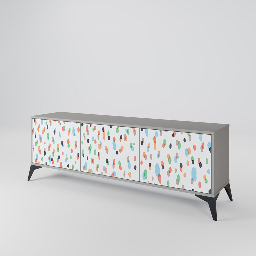 ENERGETIC SPOTS Móvel de TV com 3 Portas em Acabamento Cinzento