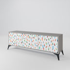 ENERGETIC SPOTS Móvel de TV com 3 Portas em Acabamento Cinzento