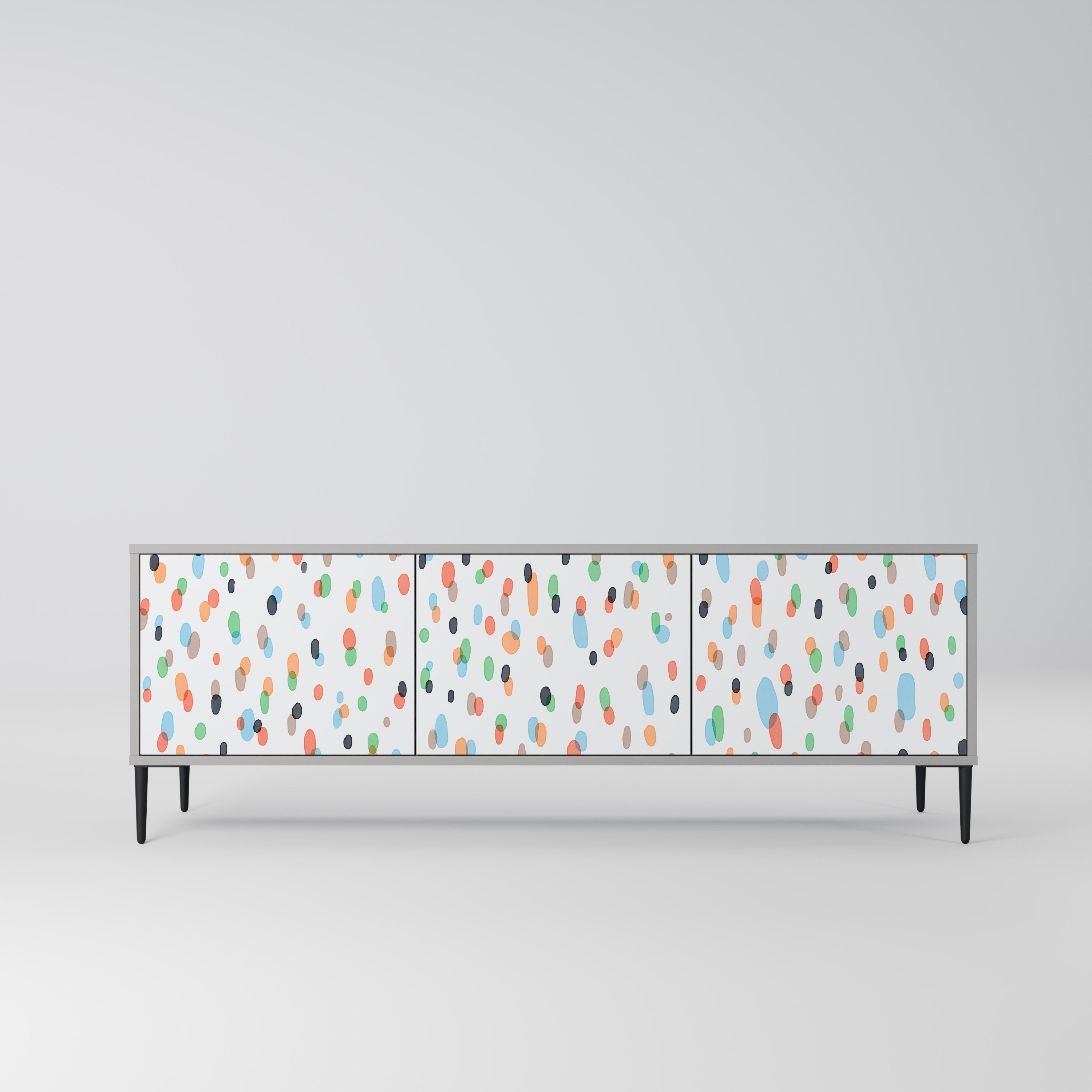 ENERGETIC SPOTS Móvel de TV com 3 Portas em Acabamento Cinzento