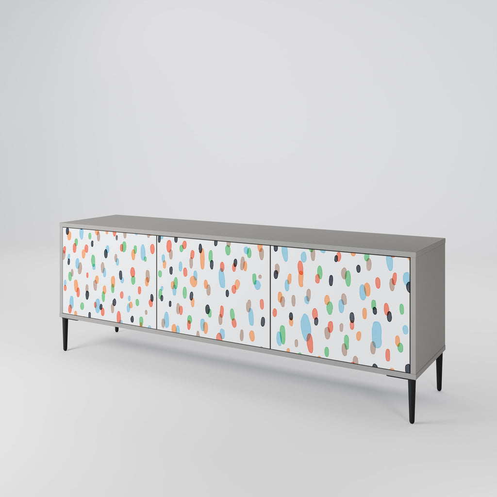 ENERGETIC SPOTS Móvel de TV com 3 Portas em Acabamento Cinzento