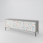 ENERGETIC SPOTS Móvel de TV com 3 Portas em Acabamento Cinzento