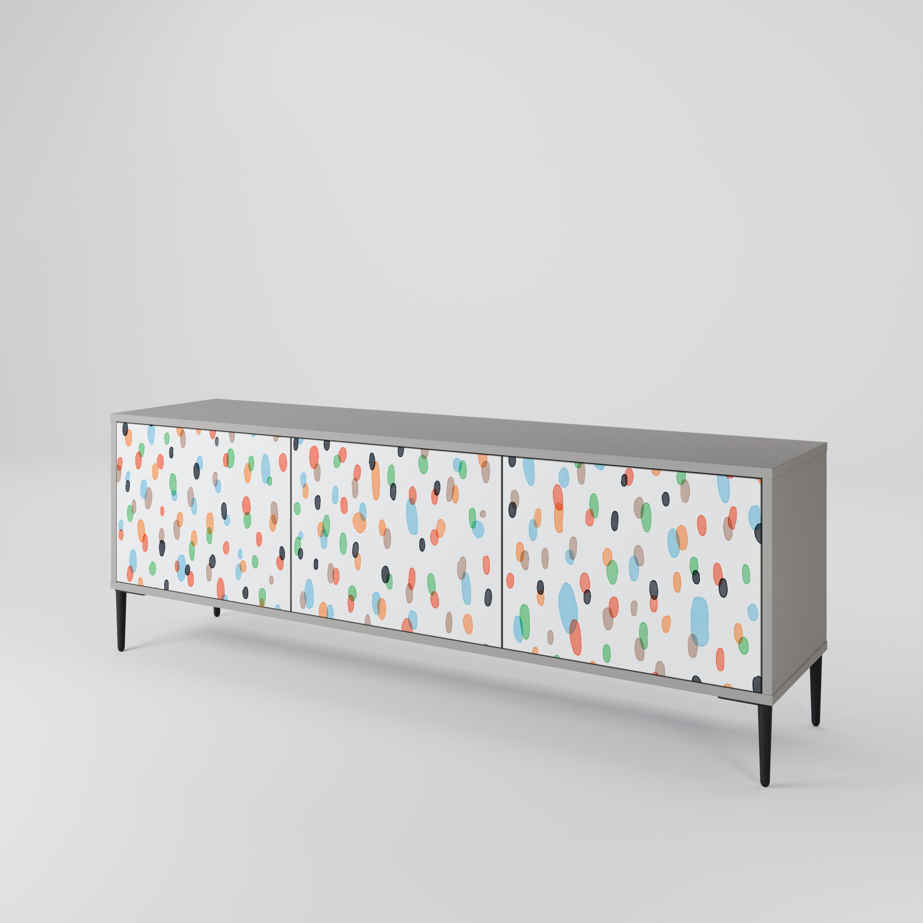 ENERGETIC SPOTS Móvel de TV com 3 Portas em Acabamento Cinzento