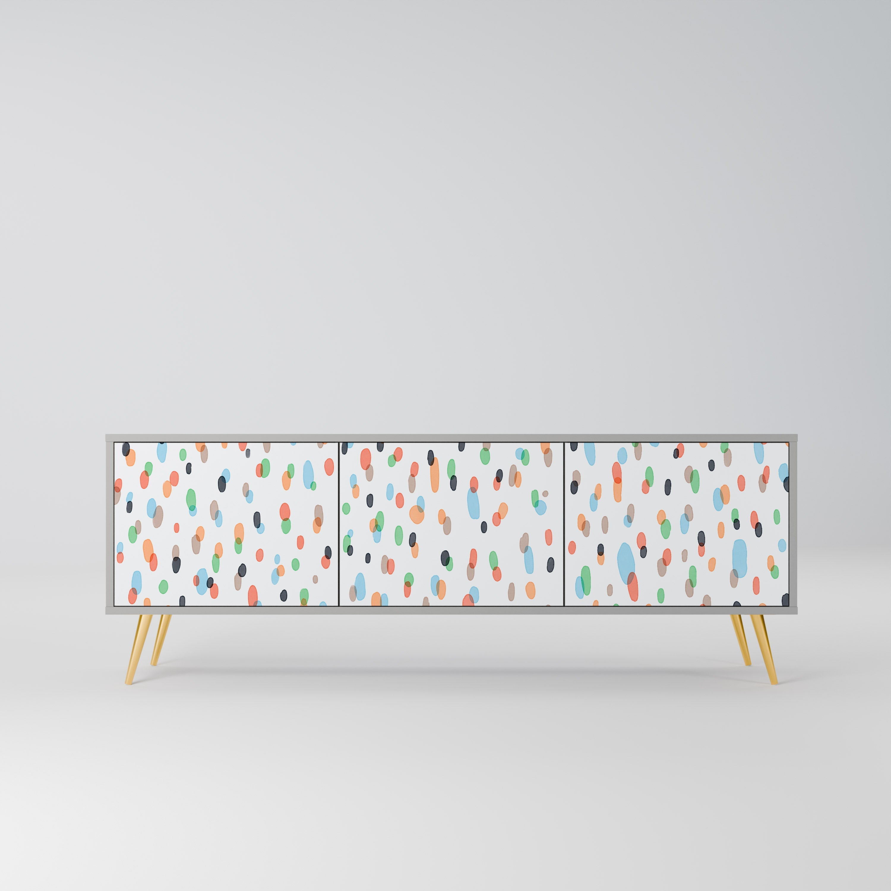 ENERGETIC SPOTS Móvel de TV com 3 Portas em Acabamento Cinzento