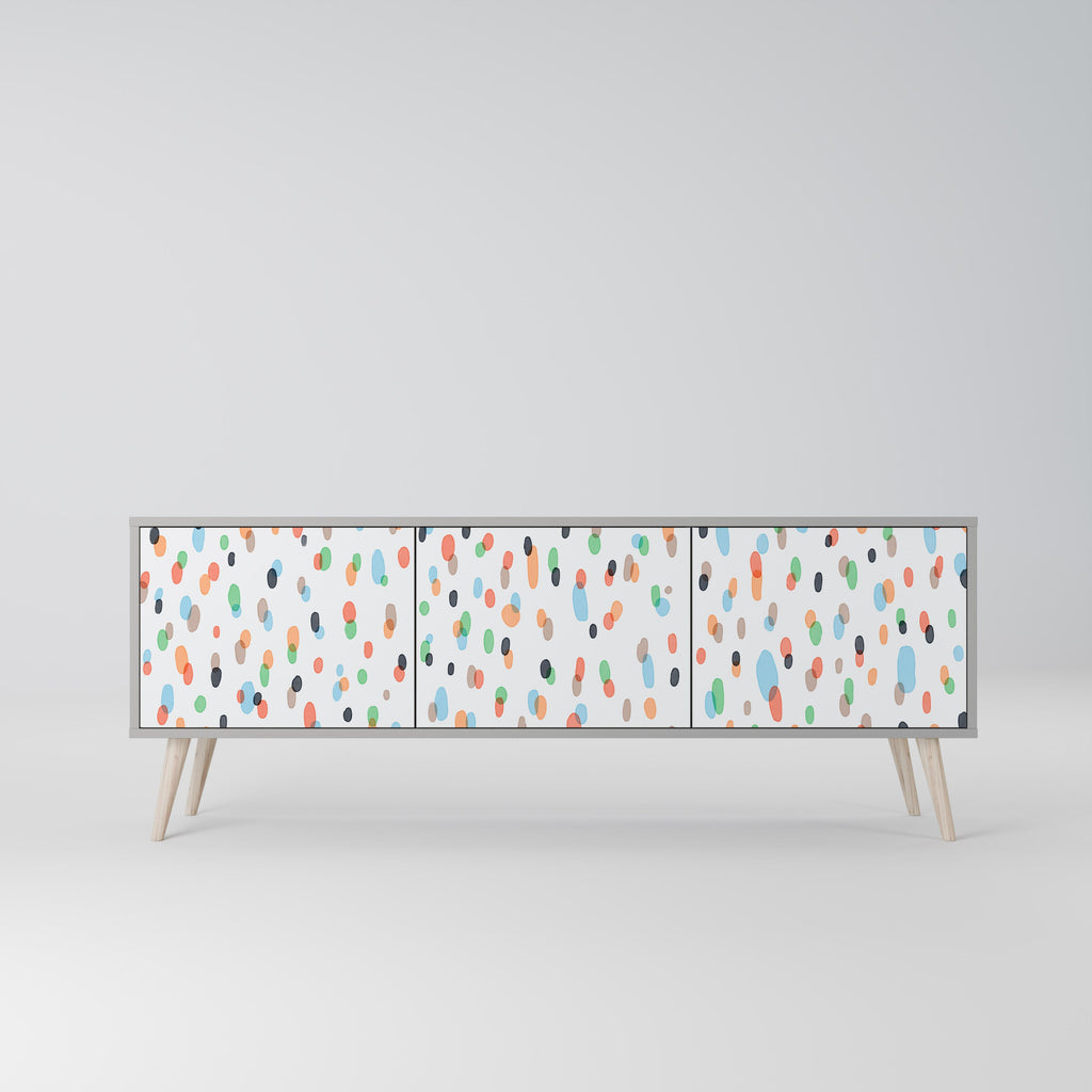 ENERGETIC SPOTS Móvel de TV com 3 Portas em Acabamento Cinzento